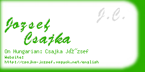 jozsef csajka business card